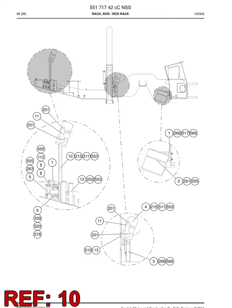 55171741 551 717 41 Bracket - Sandvik Technical Drawing