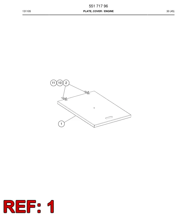 55171794 551 717 94 Plate - Sandvik Technical Drawing