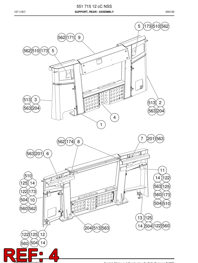 55171841a 551 718 41a Plate, Cover - Sandvik Technical Drawing