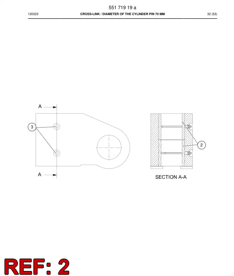 55171920 551 719 20 Bushing, Bearing - Sandvik Technical Drawing