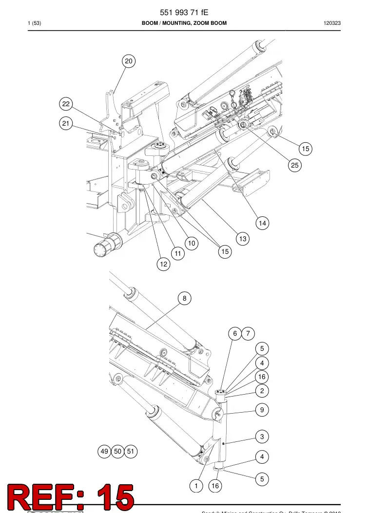 55171923a 551 719 23a Pin, Taper - Sandvik Technical Drawing