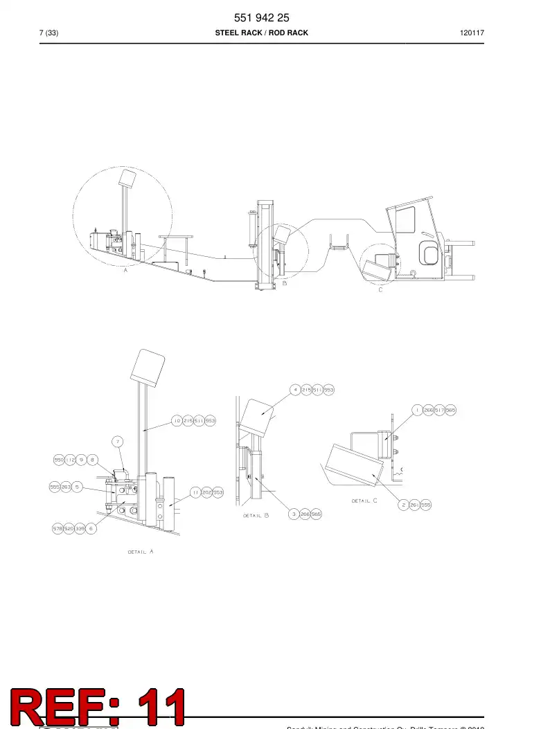 55171937 551 719 37 Bracket - Sandvik Technical Drawing