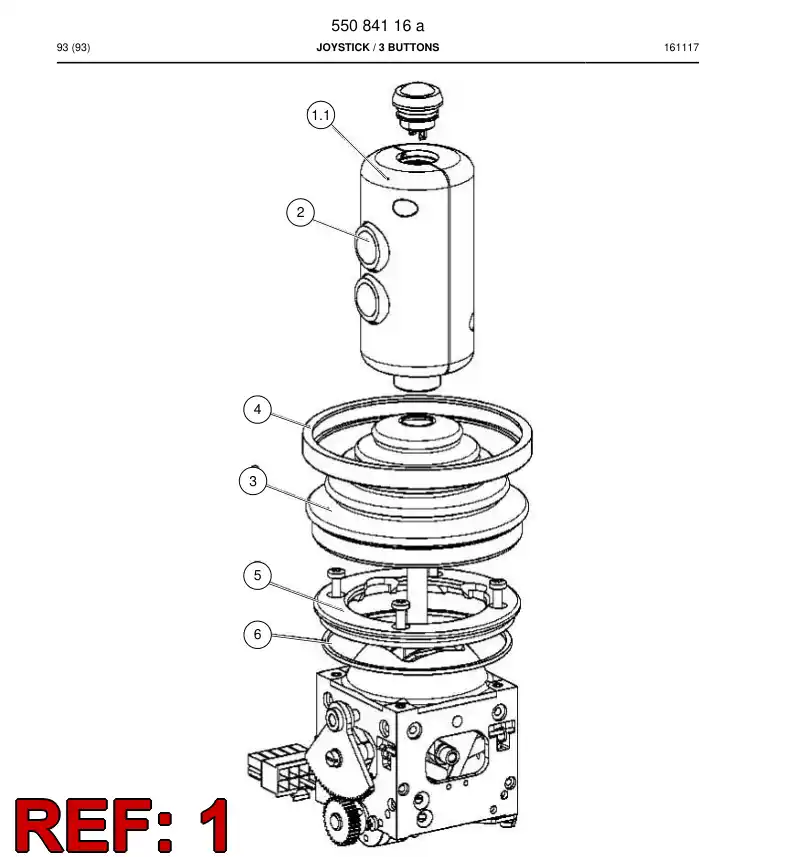 55172028 551 720 28 ACCESSORY DO JOYSTICK - Sandvik Technical Drawing