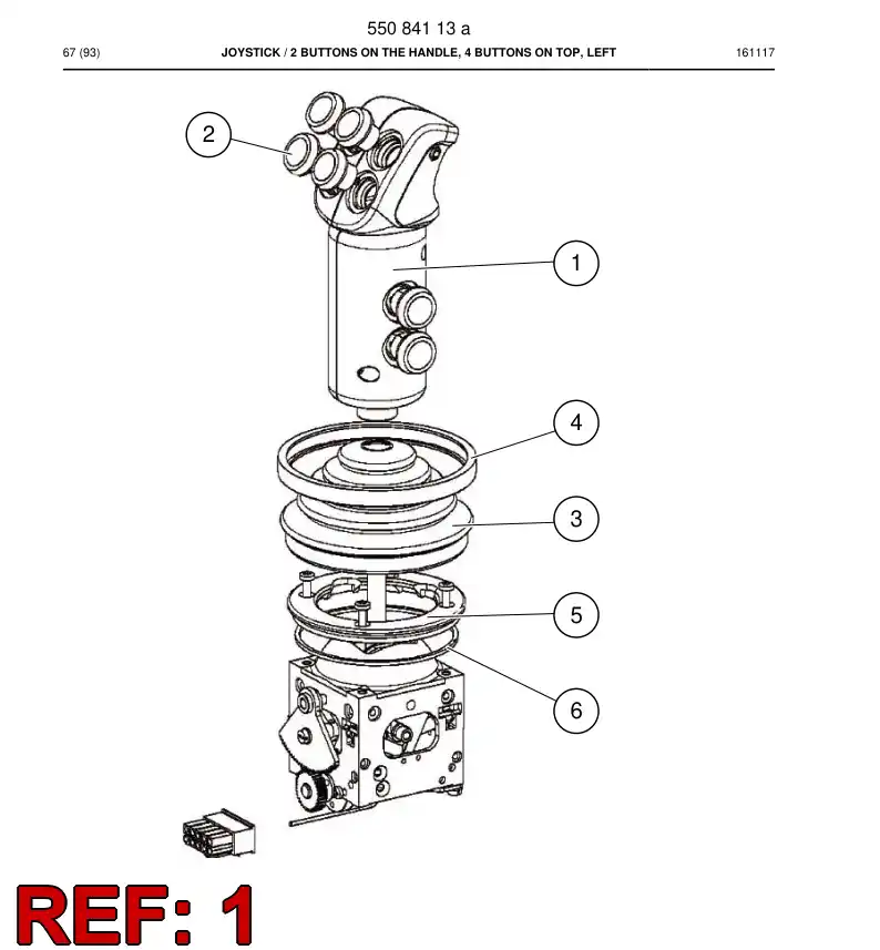 55172029 551 720 29 Joystick accessory - Sandvik Technical Drawing