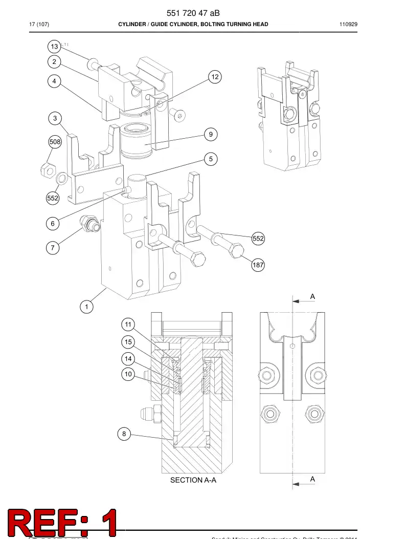 55172045 551 720 45 Body - Sandvik Technical Drawing