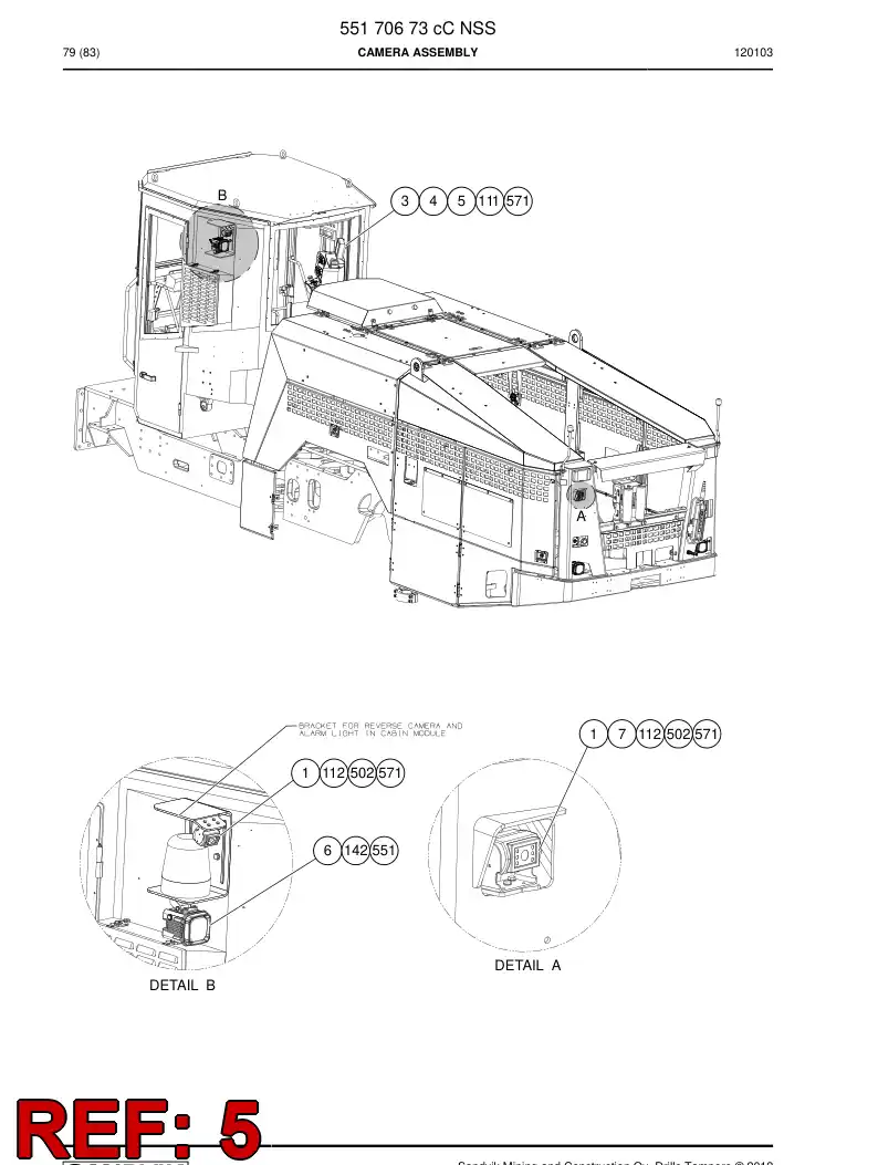 55172050 551 720 50 Mounting plate - Sandvik Technical Drawing