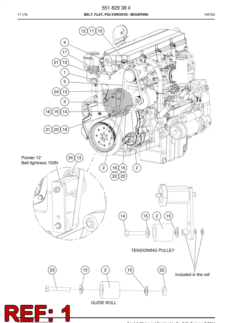 55172051a 551 720 51a Bracket - Sandvik Technical Drawing