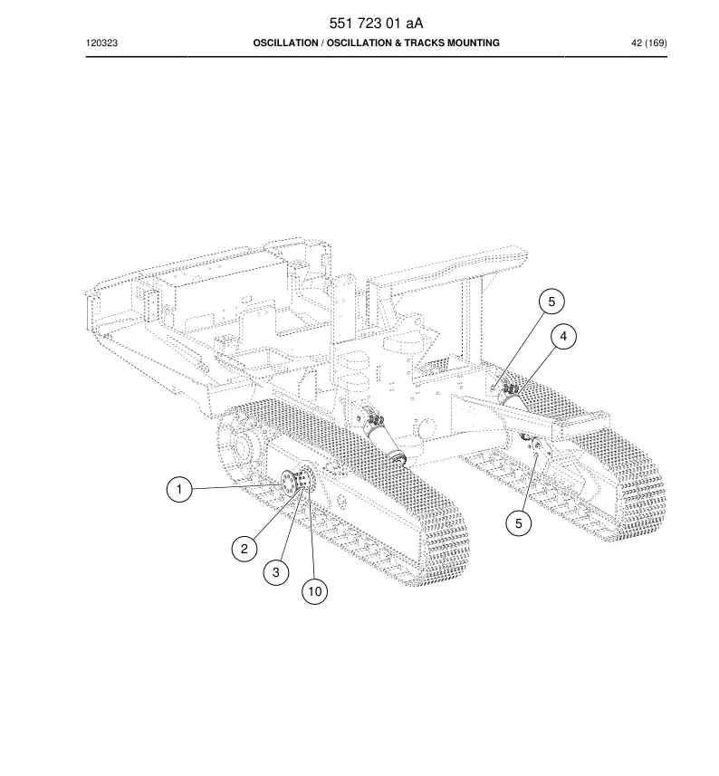 55172301a 551 723 01a Oscillation Assembly - Sandvik Technical Drawing