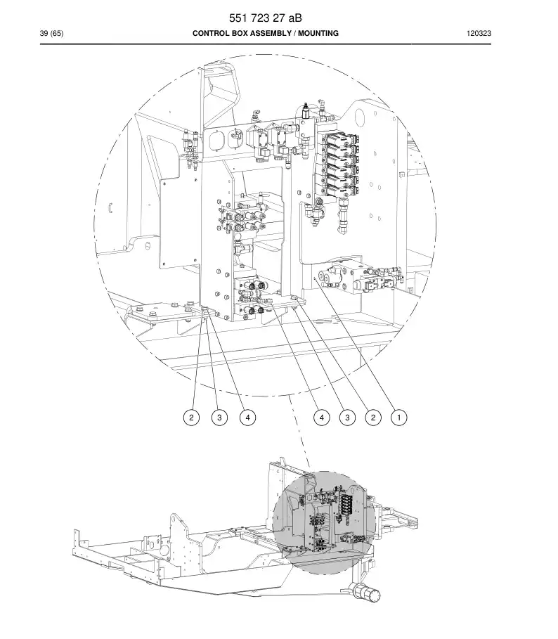 55172327a 551 723 27a CONTROL BOX ASSEMBLY - Sandvik Technical Drawing