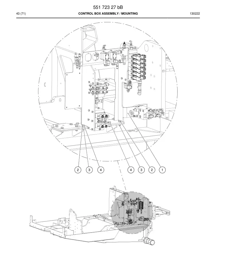 55172327b 551 723 27b Control Box Assembly - Sandvik Technical Drawing