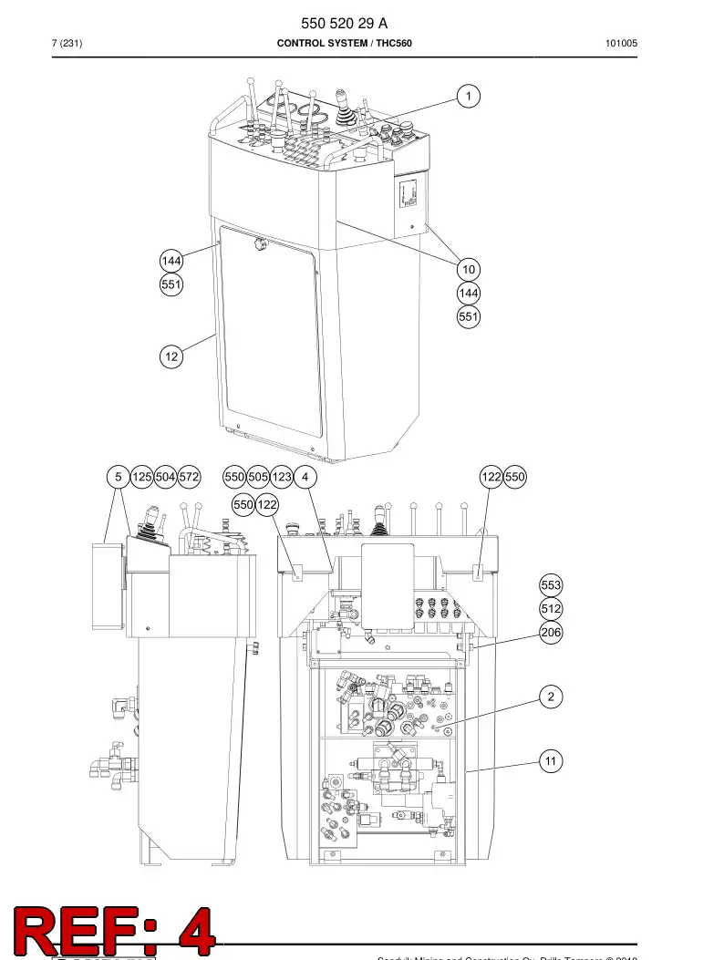 55172416 551 724 16 Bracket - Sandvik Technical Drawing
