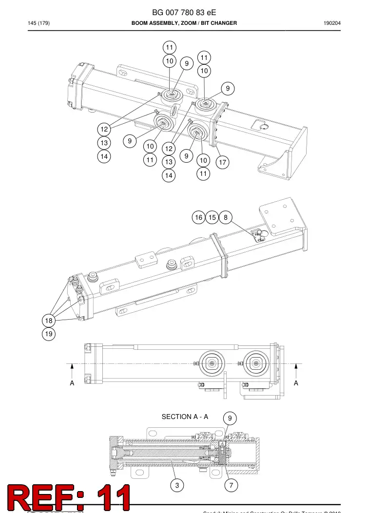 55172542 551 725 42 Flange - Sandvik Technical Drawing