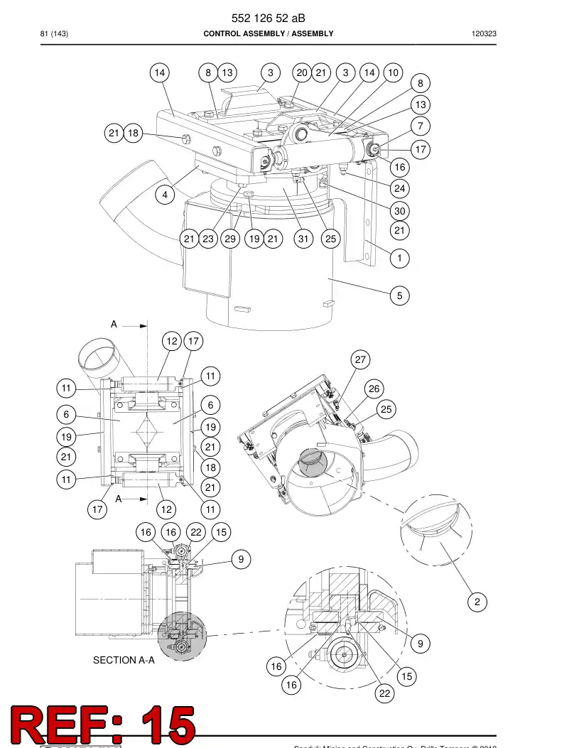 55172573 551 725 73 Washer - Sandvik Technical Drawing