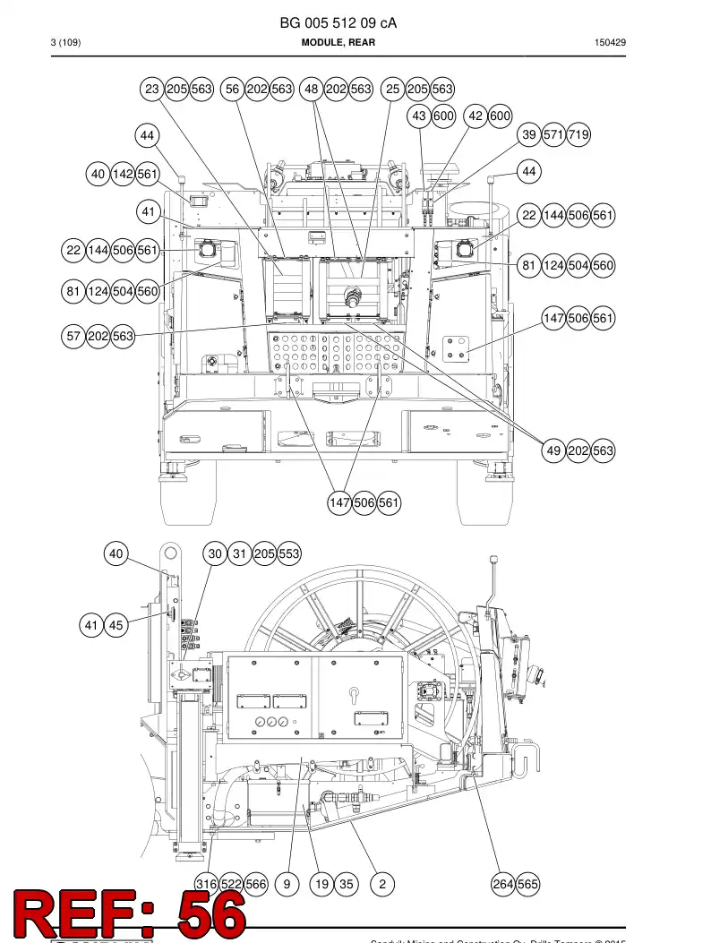 55172622 551 726 22 Bracket, Mounting - Sandvik Technical Drawing