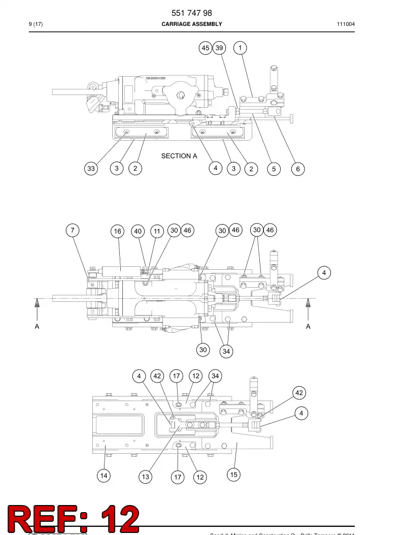55172638 551 726 38 Plate - Sandvik Technical Drawing