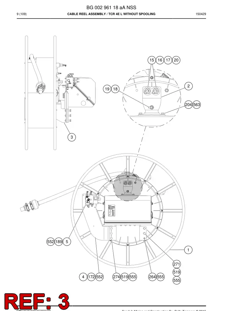 55172661 551 726 61 Bracket, Mounting - Sandvik Technical Drawing