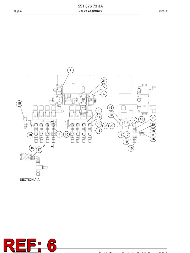 55172689 551 726 89 Bracket - Sandvik Technical Drawing