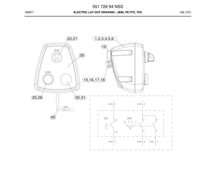 55172694 551 726 94 Electric lay-out drawing - Sandvik Technical Drawing