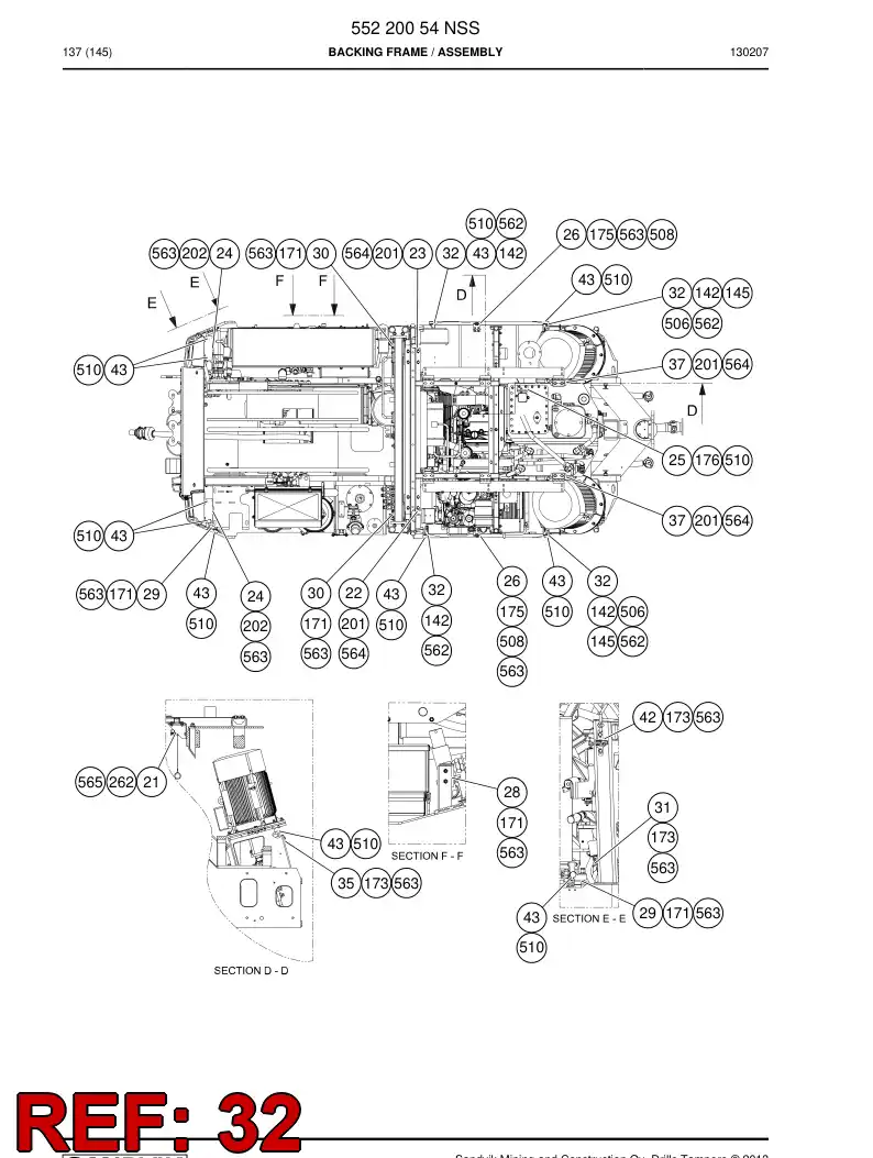 55172806a 551 728 06a Bracket - Sandvik Technical Drawing