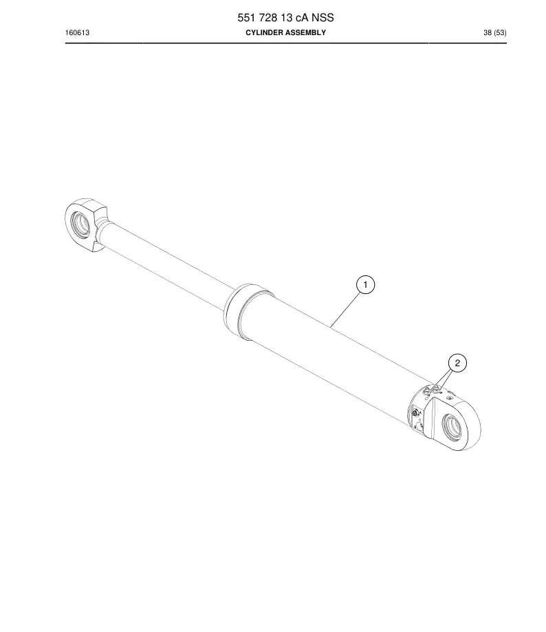 55172813c 551 728 13c Cylinder Assembly - Sandvik Technical Drawing