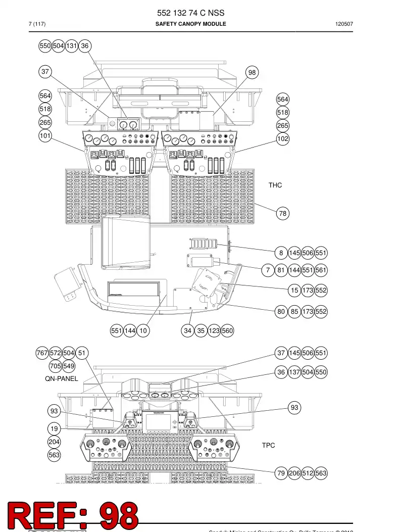 55172814 551 728 14 Decal - Sandvik Technical Drawing