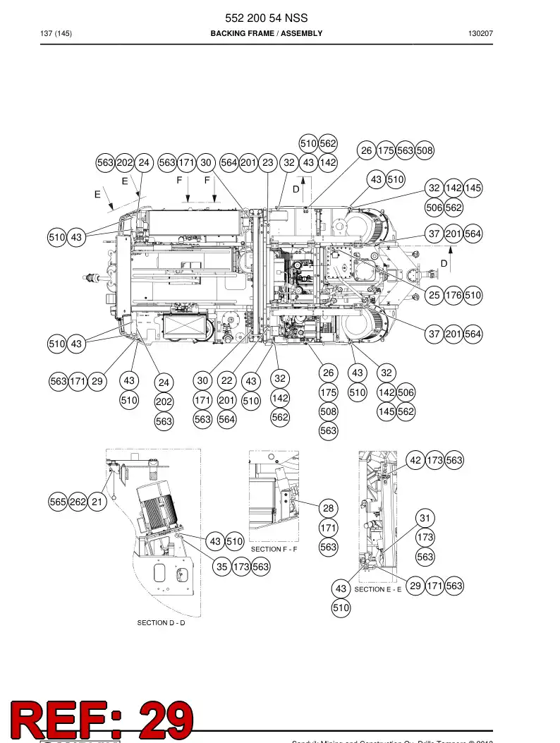 55172839a 551 728 39a Thrust - Sandvik Technical Drawing