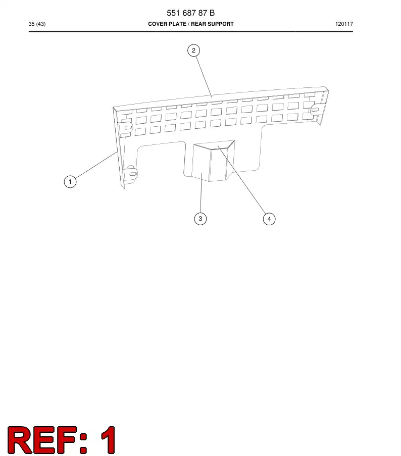 55172929 551 729 29 Plate - Sandvik Technical Drawing