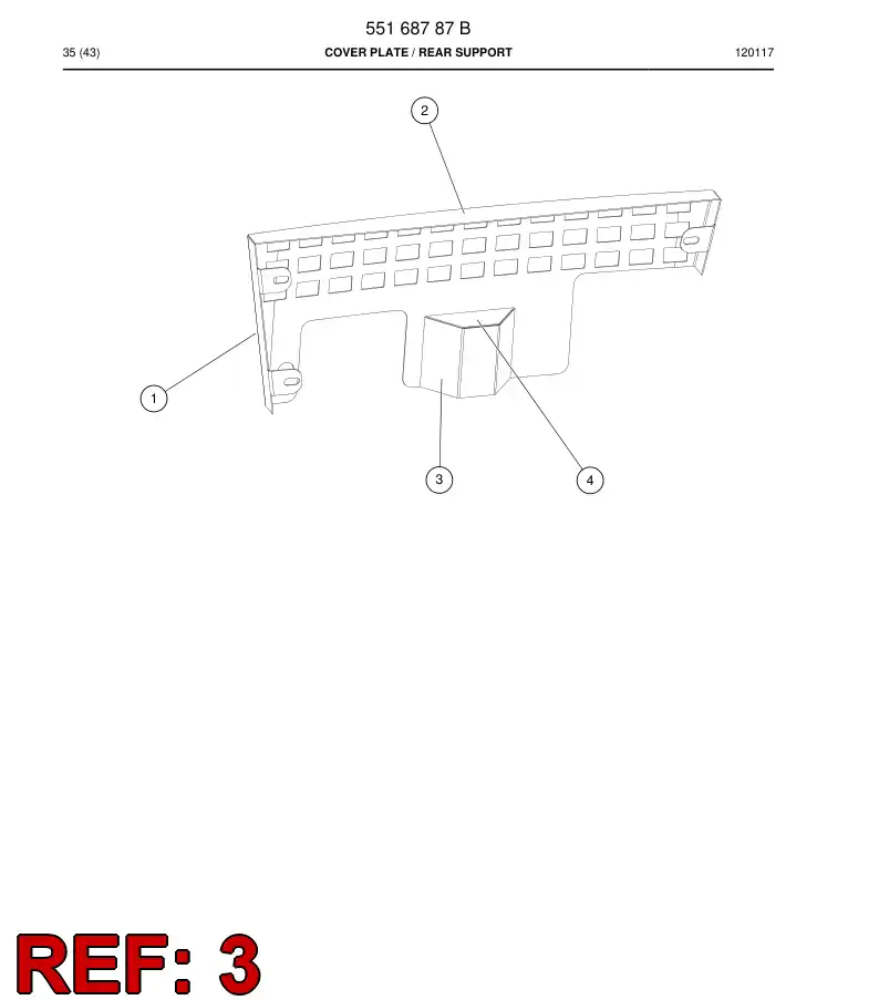 55172930 551 729 30 Plate - Sandvik Technical Drawing