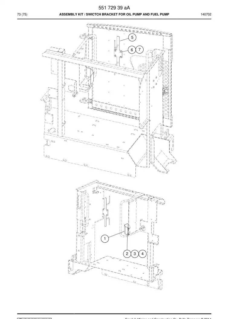 55172939a 551 729 39a Assembly Kit - Sandvik Technical Drawing
