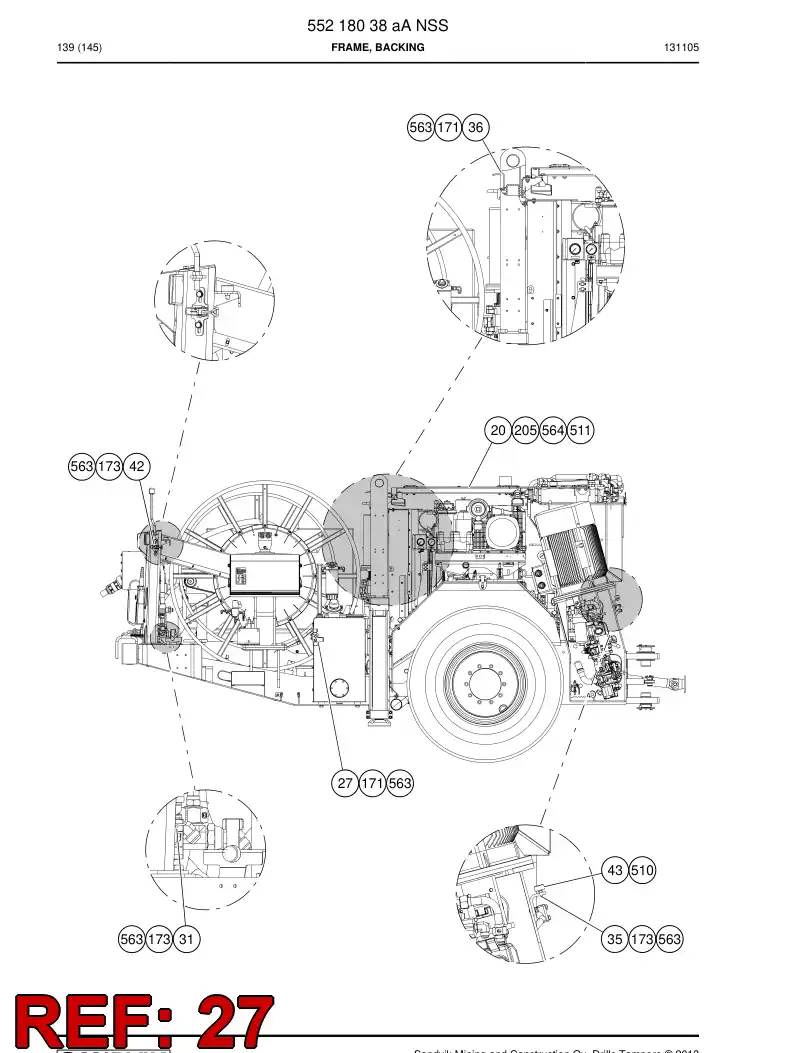 55172965a 551 729 65a Thrust - Sandvik Technical Drawing
