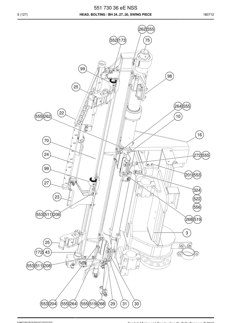 55173036e 551 730 36e Head, Bolting - Sandvik Technical Drawing