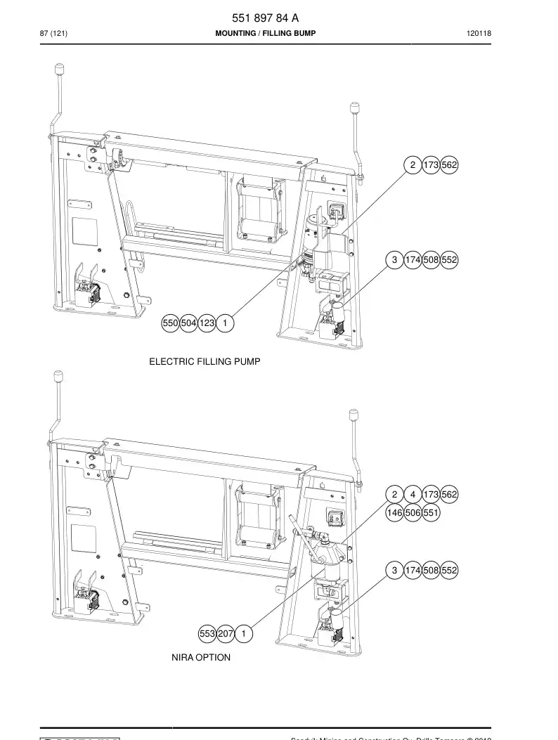 55173089a 551 730 89a Bracket - Sandvik Technical Drawing