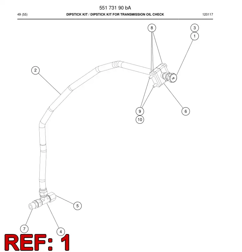 551 731 93 OIL LEVEL DIPSTICK - drawing