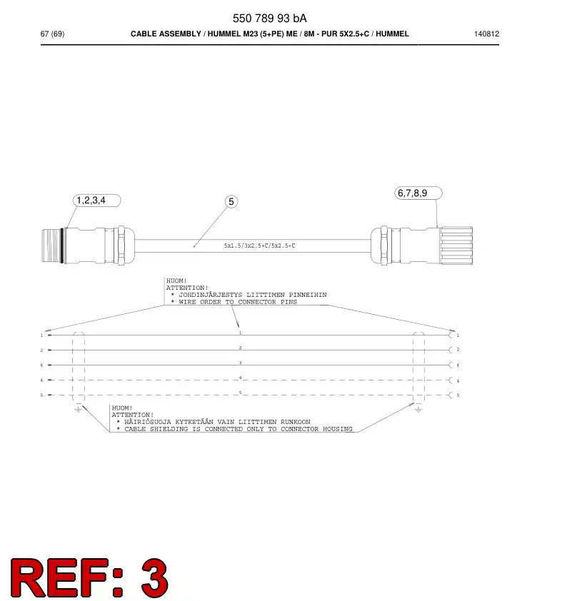 55173274 551 732 74 Contact, Male - Sandvik Technical Drawing