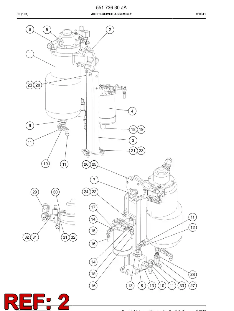 55173452 551 734 52 Mounting plate - Sandvik Technical Drawing