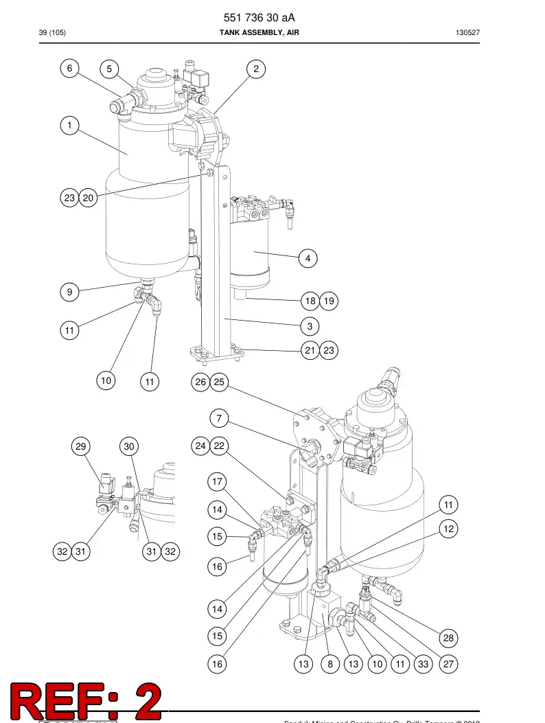 55173452b 551 734 52b Plate, Mounting - Sandvik Technical Drawing