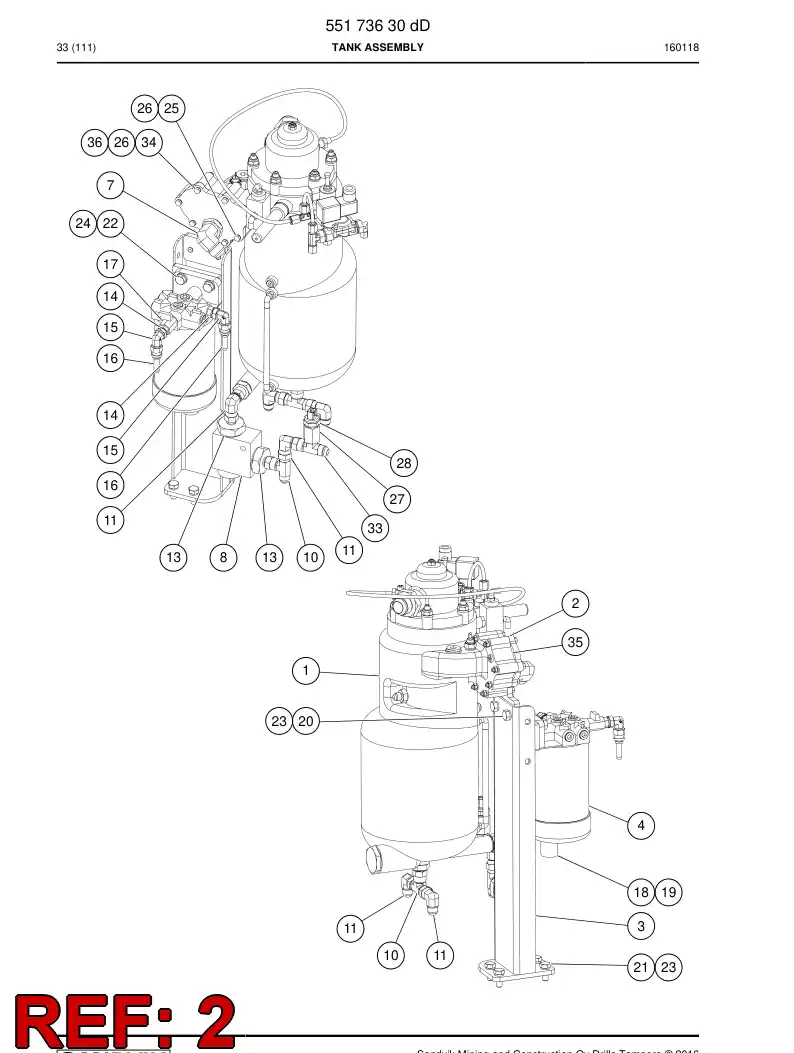 55173452c 551 734 52c Plate, Mounting - Sandvik Technical Drawing