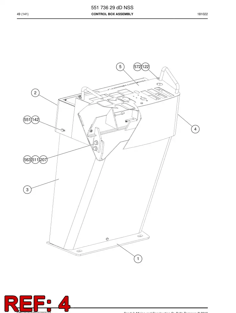 55173453 551 734 53 Cover - Sandvik Technical Drawing