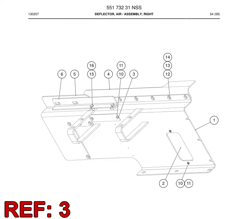 55173465a 551 734 65a Plate - Sandvik Technical Drawing