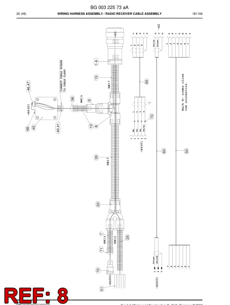 55173485 551 734 85 Adapter, Tee - Sandvik Technical Drawing