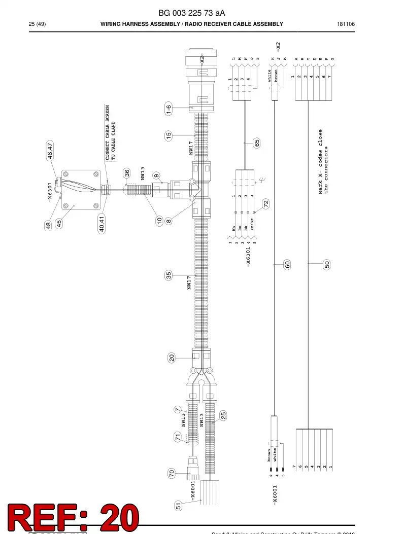 55173486 551 734 86 Adapter, Tee - Sandvik Technical Drawing