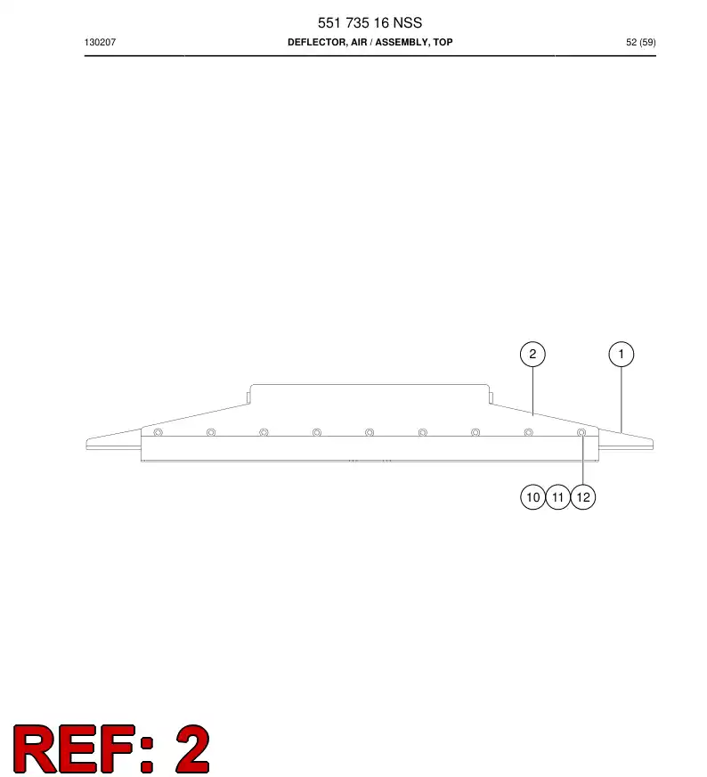 55173520 551 735 20 PLATE DE RUBBER - Sandvik Technical Drawing