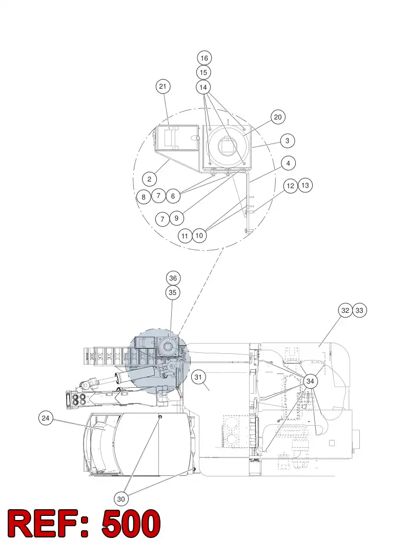 55173599 551 735 99 CABLE ASSEMBLY - Sandvik Technical Drawing