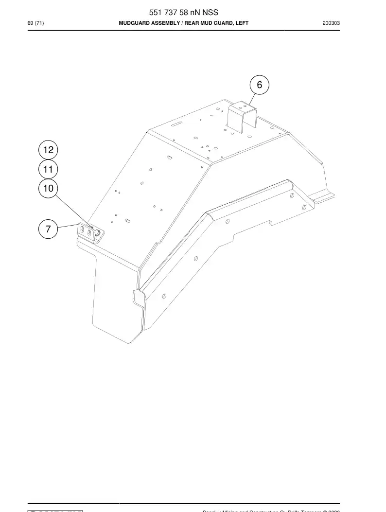 55173758n 551 737 58n ASSEMBLY DO PARA-LAMA - Sandvik Technical Drawing