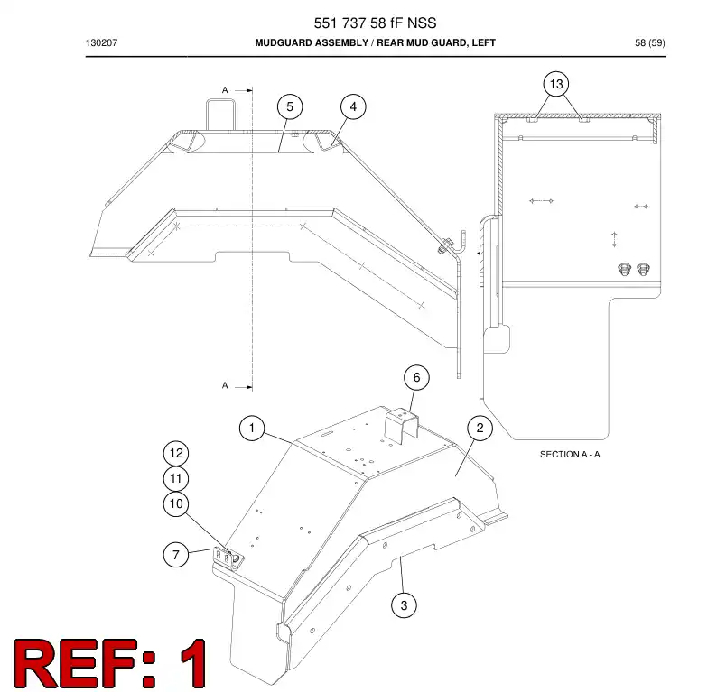 55173761e 551 737 61e Plate - Sandvik Technical Drawing