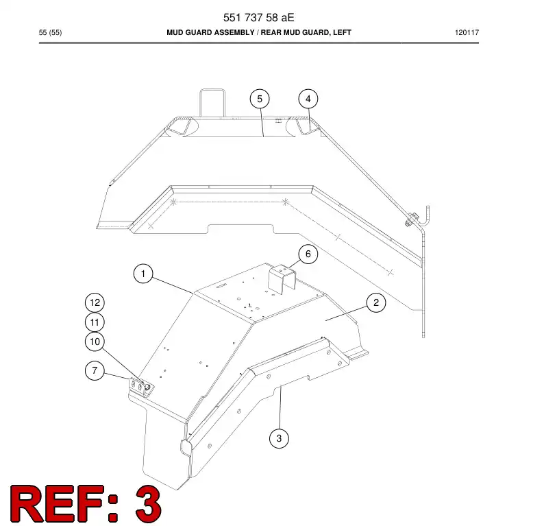 55173763 551 737 63 Plate - Sandvik Technical Drawing