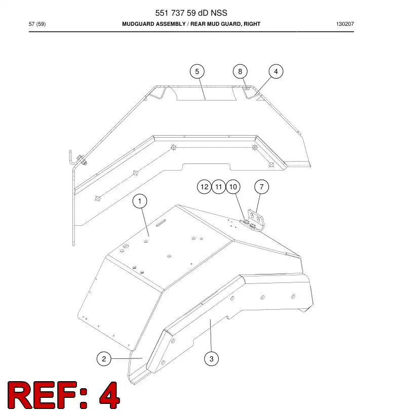55173764a 551 737 64a Plate - Sandvik Technical Drawing