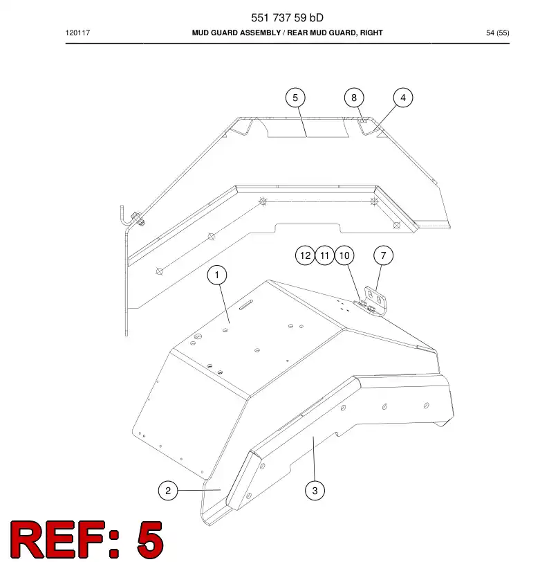 55173766 551 737 66 Plate - Sandvik Technical Drawing