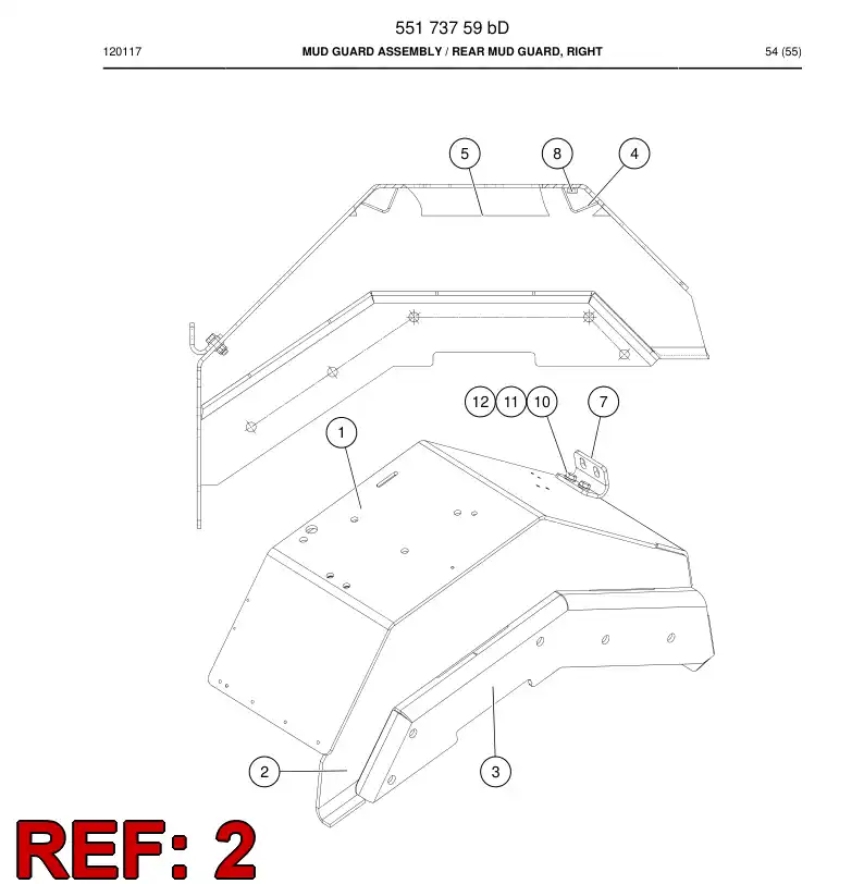 55173770 551 737 70 Plate - Sandvik Technical Drawing
