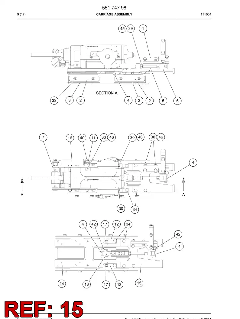 55173871 551 738 71 MOUNTING PIECE - Sandvik Technical Drawing